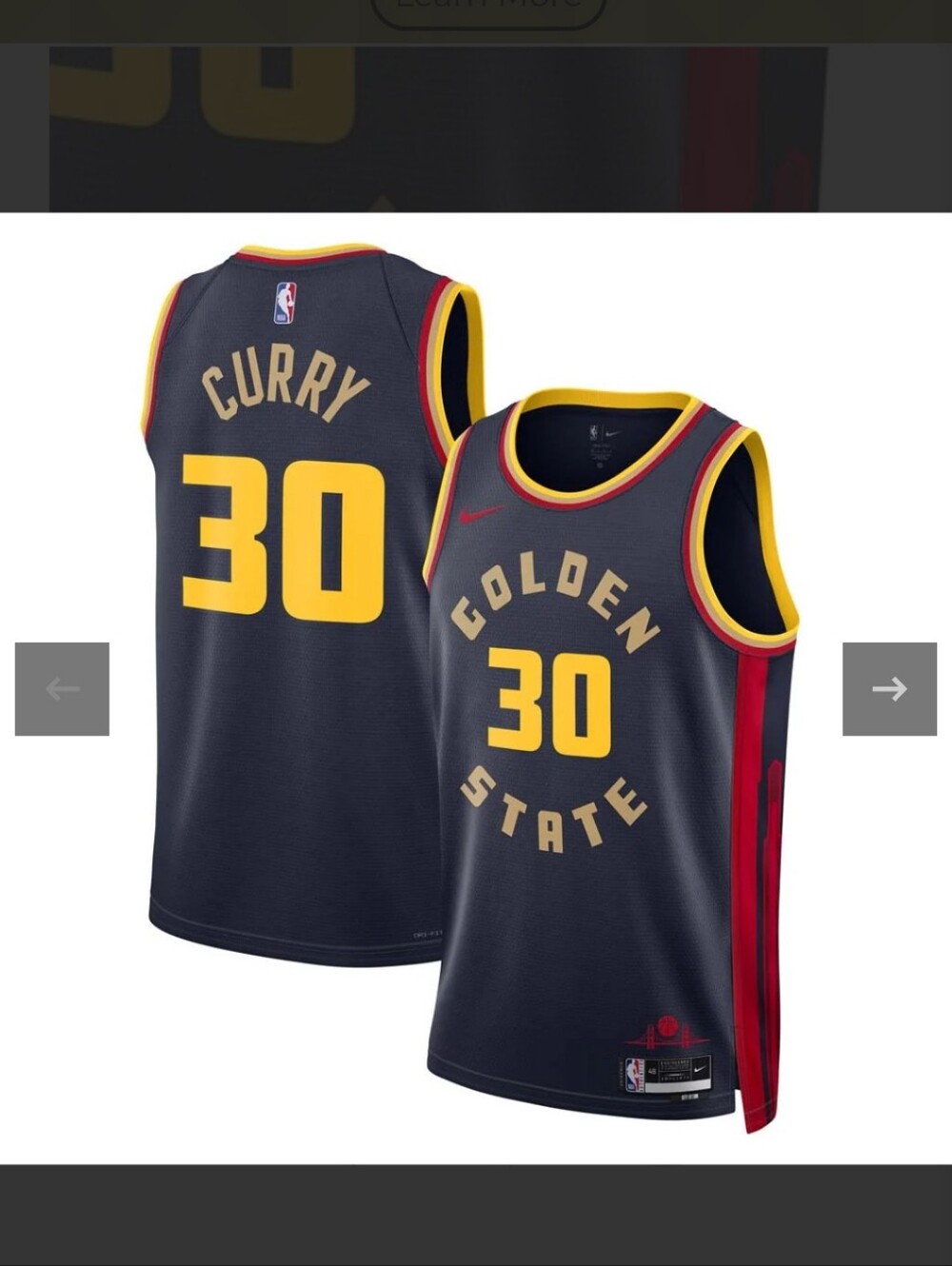 NBA Golden State Warriors Steph Curry Nike 2024/25 City Edition Swingman